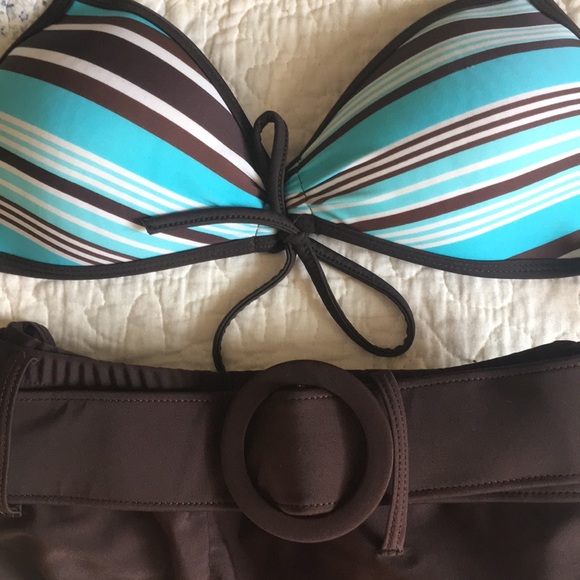 Mix n’ Match Brown & Turquoise Bikini - Picture 2 of 8